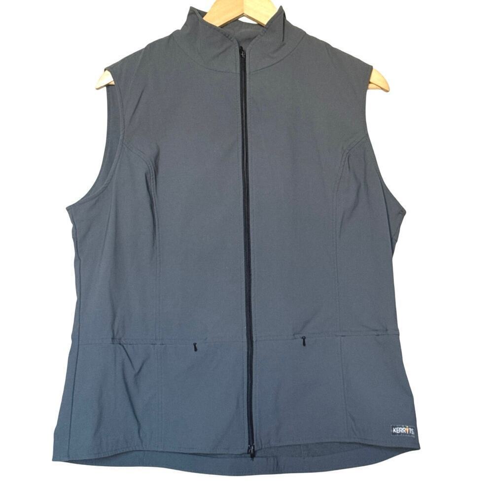Kerrits Women's Softshell Riding Vest Sz XL in Gray Equestrian Horseback Riding